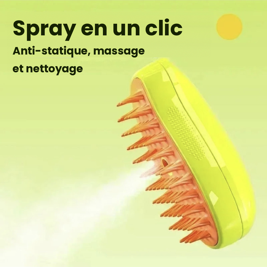 Kit de Toilettage pour Chiens et Chats Brosses Anti-Poils, Massage et Soin du Pelage